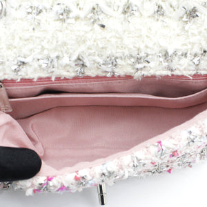Classic Single Mini Flap Bag Quilted Tweed and Ribbon