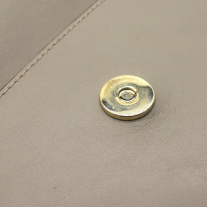 Suede Calfskin Small Faye Shoulder Bag Motty Grey