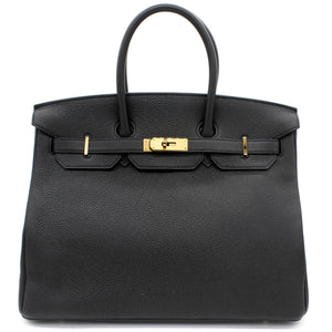 Birkin 35 handbag Black Togo