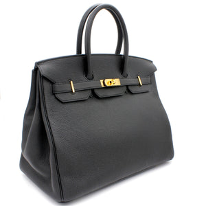 Birkin 35 handbag Black Togo