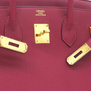 Birkin 35 handbag Rouge Grenade Togo