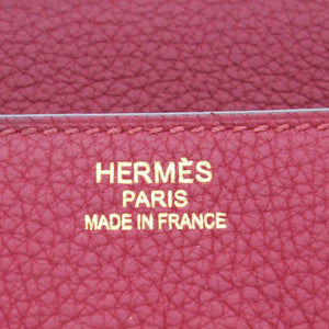 Birkin 35 handbag Rouge Grenade Togo