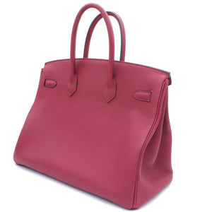 Birkin 35 handbag Rouge Grenade Togo