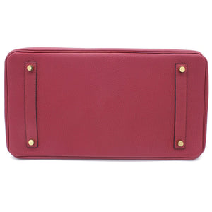 Birkin 35 handbag Rouge Grenade Togo