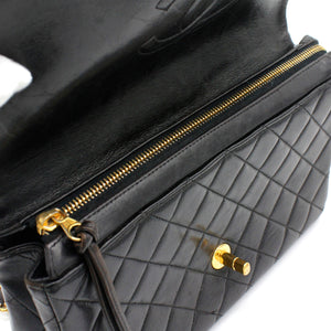 Black lambskin Vintage Backpack
