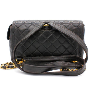 Black lambskin Vintage Backpack