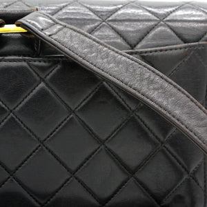 Black lambskin Vintage Backpack