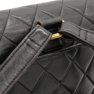 Black lambskin Vintage Backpack