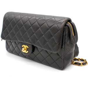 Black lambskin Vintage Backpack