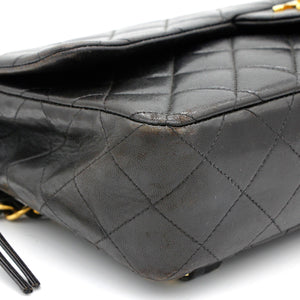 Black lambskin Vintage Backpack