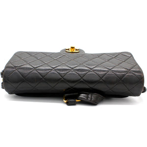 Black lambskin Vintage Backpack