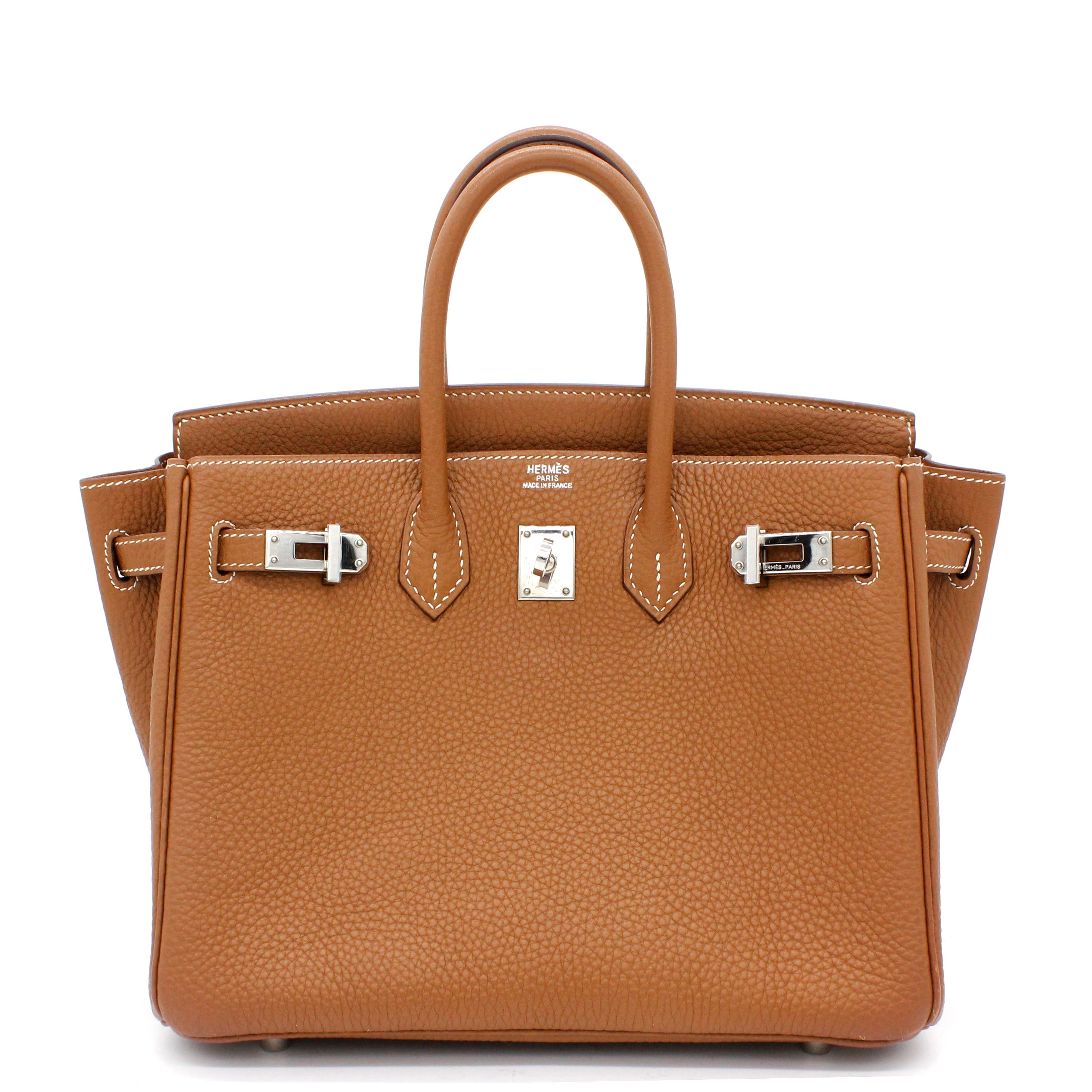 Birkin 25 tote bag Togo Gold