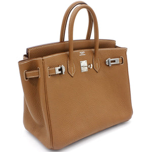 Birkin 25 tote bag Togo Gold