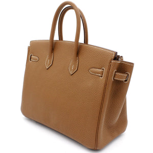Birkin 25 tote bag Togo Gold