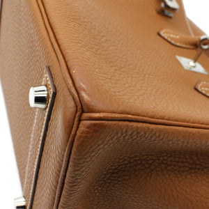 Birkin 25 tote bag Togo Gold