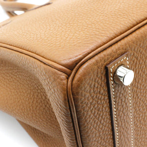 Birkin 25 tote bag Togo Gold