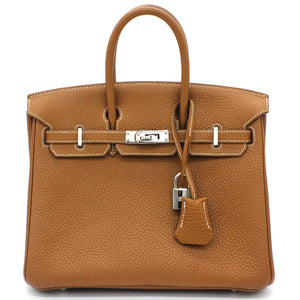 Birkin 25 tote bag Togo Gold
