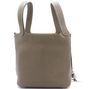 Togo Leather Picotin Lock MM Bag 22 Etoupe