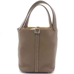 Togo Leather Picotin Lock MM Bag 22 Etoupe