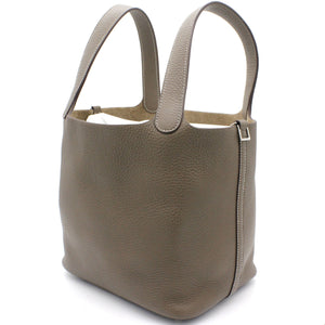 Togo Leather Picotin Lock MM Bag 22 Etoupe
