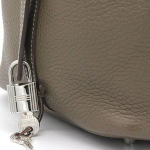 Togo Leather Picotin Lock MM Bag 22 Etoupe