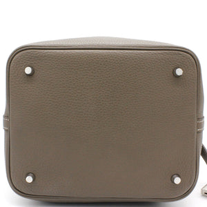 Togo Leather Picotin Lock MM Bag 22 Etoupe
