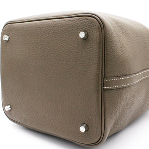 Togo Leather Picotin Lock MM Bag 22 Etoupe