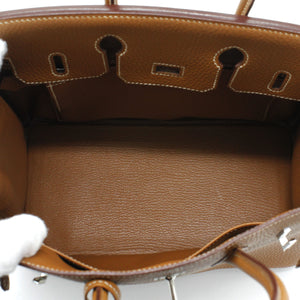 Birkin 25 tote bag Togo Gold