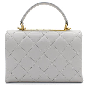 Quilted Lambskin Top Handle Flap Bag