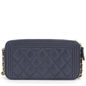 Boy Double Zip Around Wallet on Chain Woc
