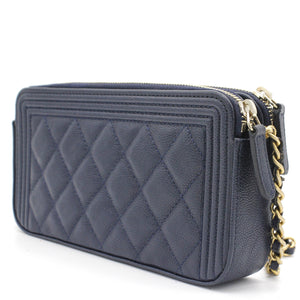 Boy Double Zip Around Wallet on Chain Woc