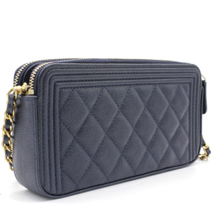 Boy Double Zip Around Wallet on Chain Woc