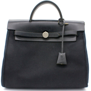 Black Canvas and Leather 2-in-1 Herbag 31 Backpack