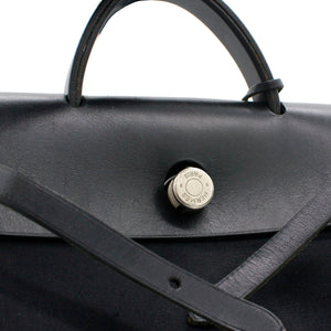 Black Canvas and Leather 2-in-1 Herbag 31 Backpack