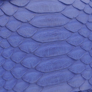 Blue Snack Leather Classic Double Flap Bag