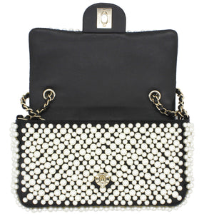 Pearly Mini Classic Flap Bag