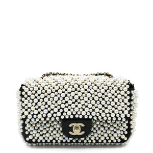 Pearly Mini Classic Flap Bag
