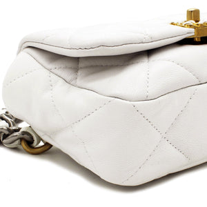 Lambskin Quilted 19 Waist Bag White