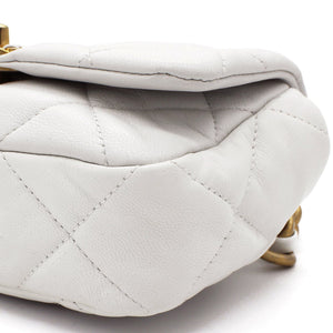 Lambskin Quilted 19 Waist Bag White