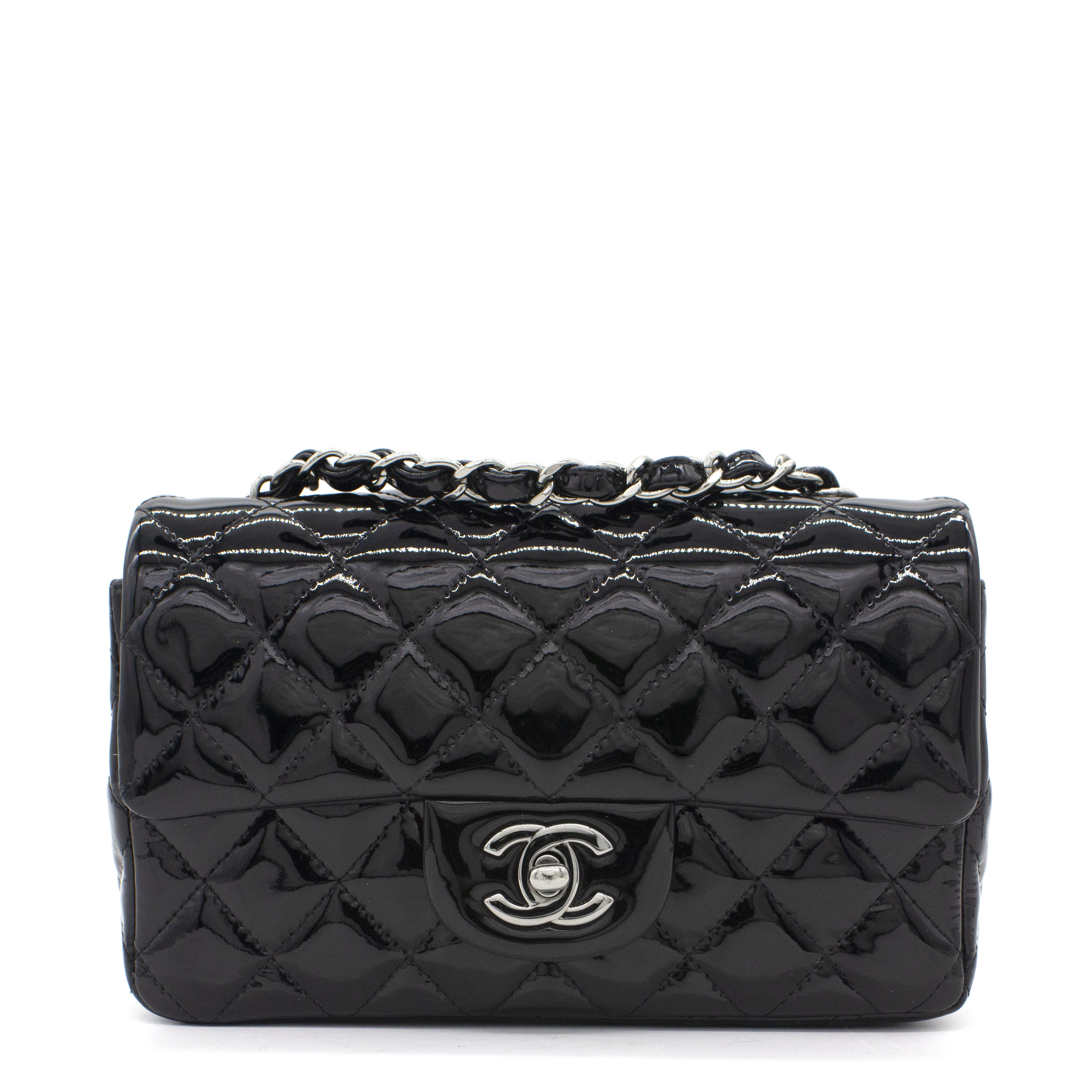 Classic Flap Mini Patent Leather Black