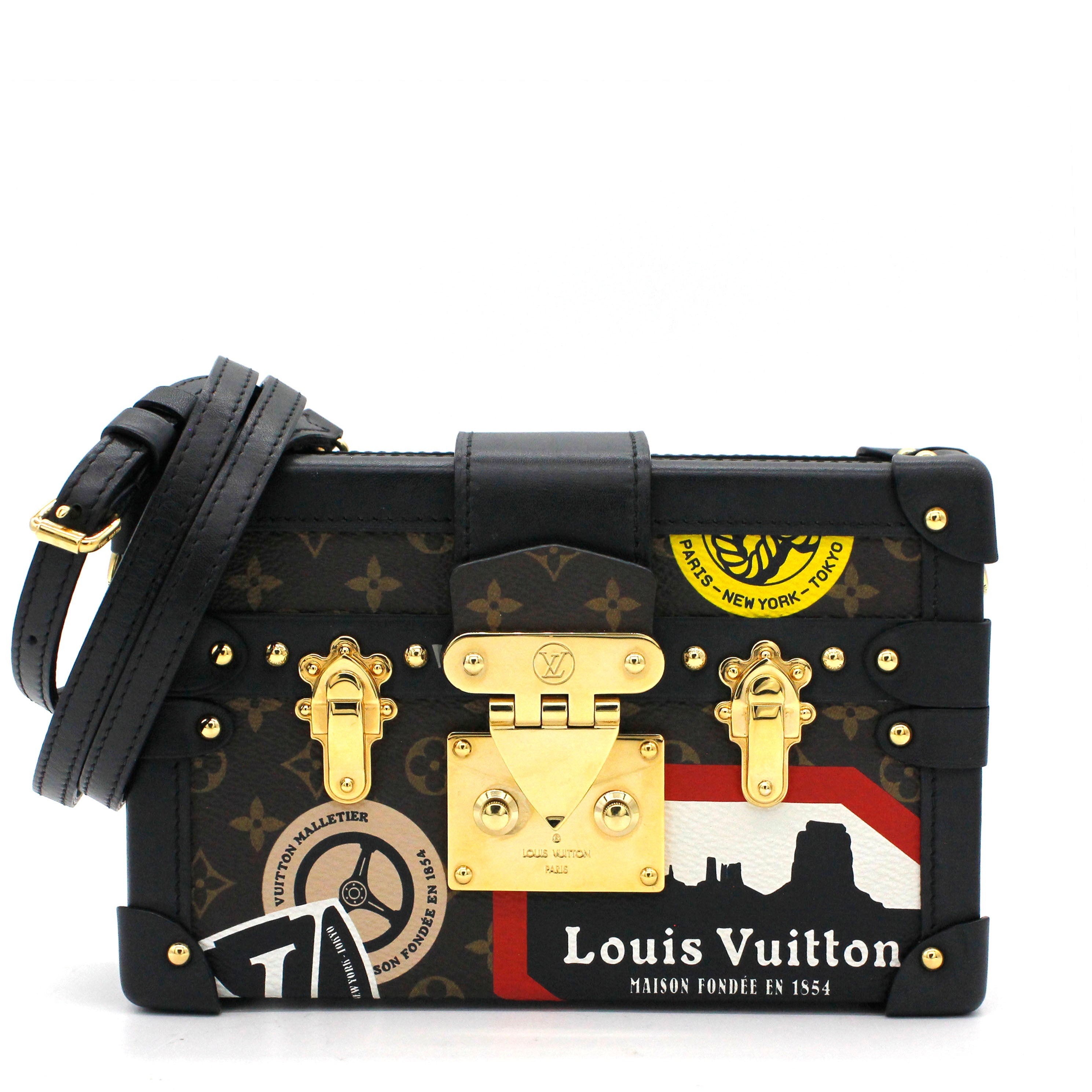 Limited Edition Leather World Tour Petite Malle Bag
