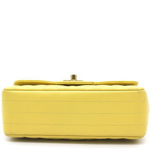 Classic Flap Mini Chevron Lambskin Yellow