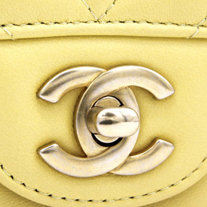 Classic Flap Mini Chevron Lambskin Yellow