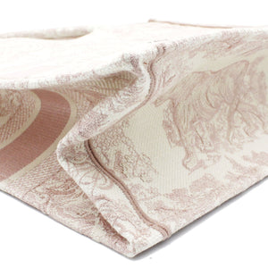 Pink Toile de Jouy Embroidery Booktote Small