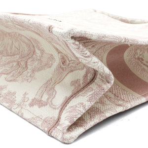 Pink Toile de Jouy Embroidery Booktote Small