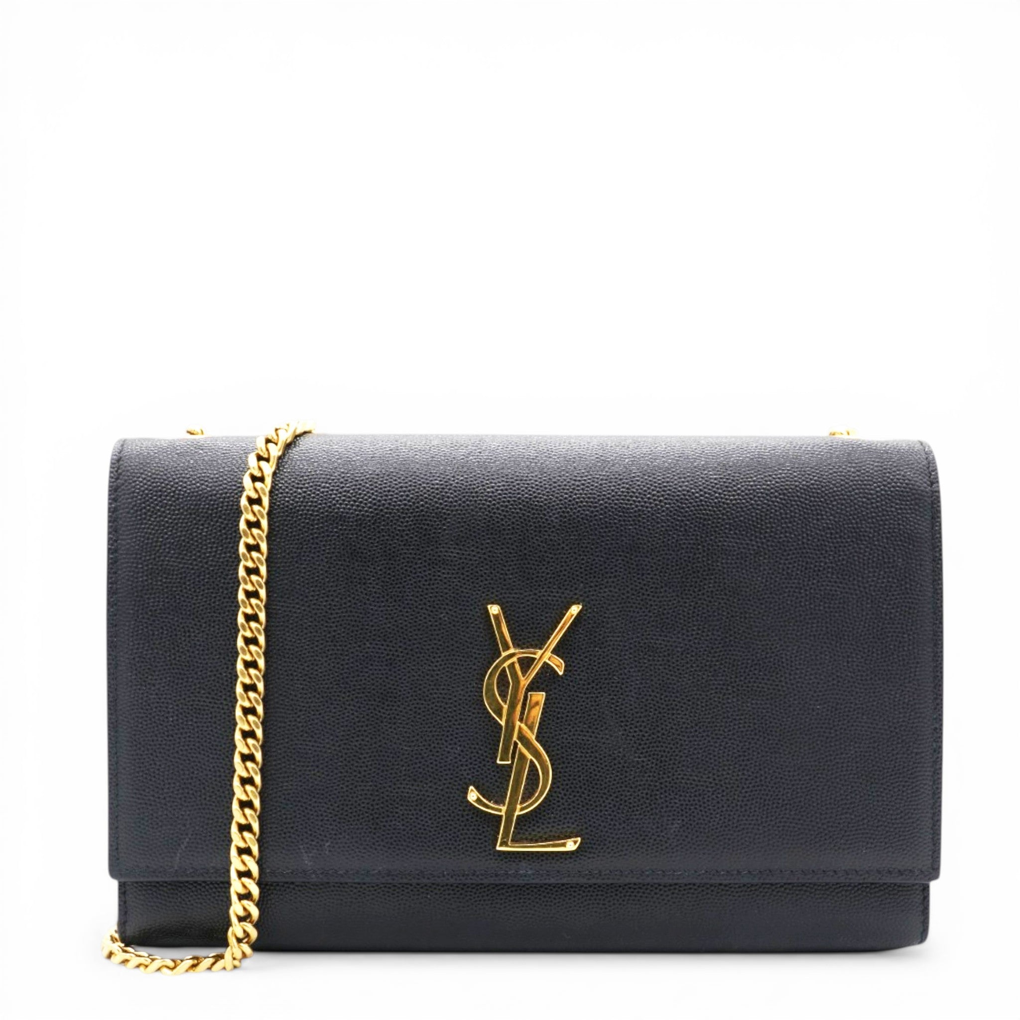 Black Leather Small Kate Shoulder Bag