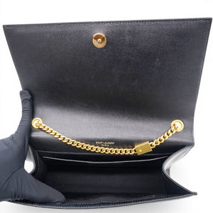 Black Leather Small Kate Shoulder Bag