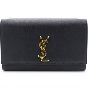Black Leather Small Kate Shoulder Bag