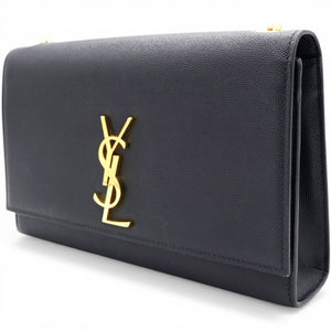 Black Leather Small Kate Shoulder Bag