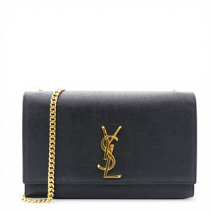 Black Leather Small Kate Shoulder Bag